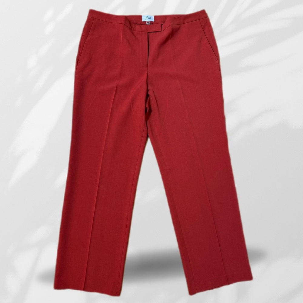 NWOT Le Suit Classic Burnt Orange Pantsuit - Picture 5 of 8